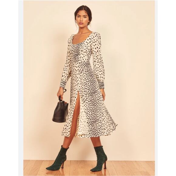 Reformation Dresses & Skirts - Reformation Alessi Cheetah Dress size 12 NWOT